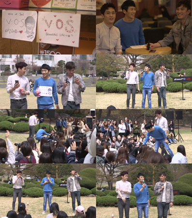 ボーカルグループ「V.O.S」 初のバスキング公演、女子大生の感性にタッチ