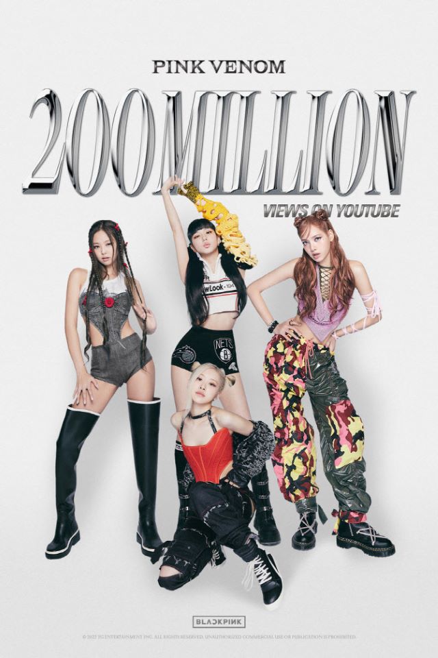 BLACKPINK先行公開曲Pink VenomのMVがYouTube2億回突破英オフィシャルチャートに22位で初登場 K