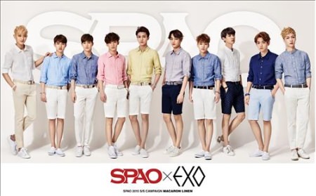 韓国ブランドSPAOの専属モデルに「EXO」と「AOA」
