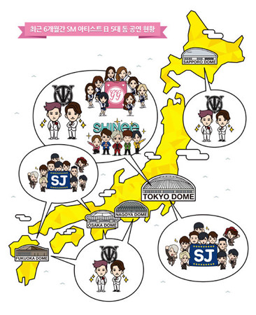 「東方神起」から「SHINee」まで…日本5大ドームを満たしたSMエンタの韓流グループ