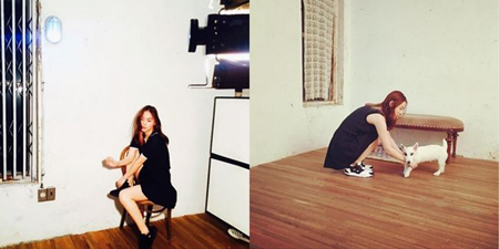 “SOL（BIGBANG）の恋人”女優ミン・ヒョリン、自然体で臨む広告撮影現場公開