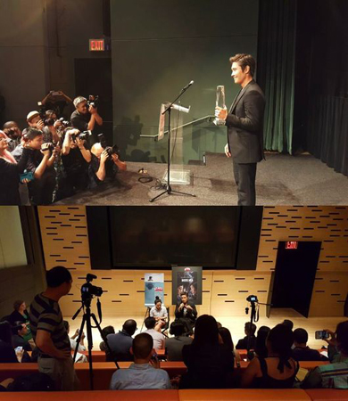 俳優イ・ビョンホン、NYアジア映画祭でアジア・スター賞を受賞「亜映画への応援に感謝」