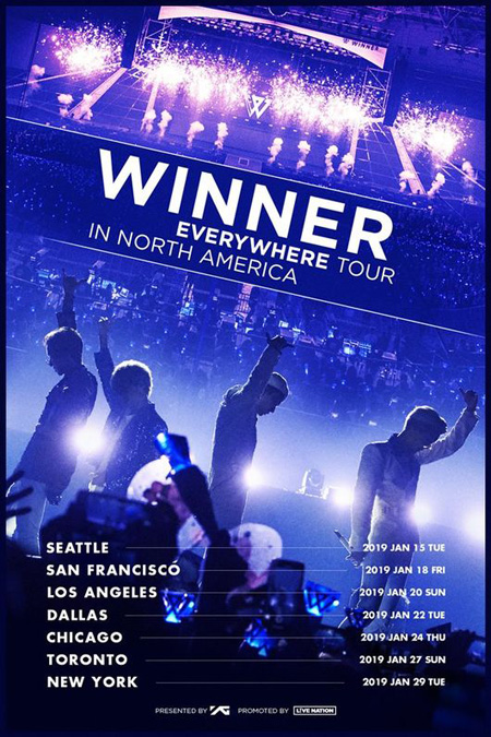 「WINNER」、来年1月デビュー初の北米ツアー確定＝米国・カナダ7都市で公演