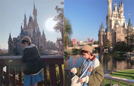 女優チョン・ソミン、東京ディズニーランドでの写真を公開“童話の中のよう”