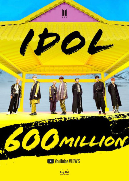 「防弾少年団」、「IDOL」MVも再生回数6億回突破…韓国歌手最多の6億回6作