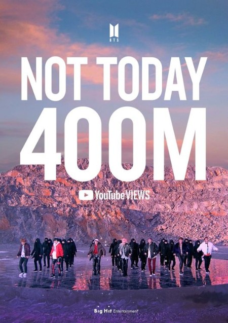 「BTS（防弾少年団）」、「Not Today」MV再生回数4億回突破…韓国歌手最多記録を更新