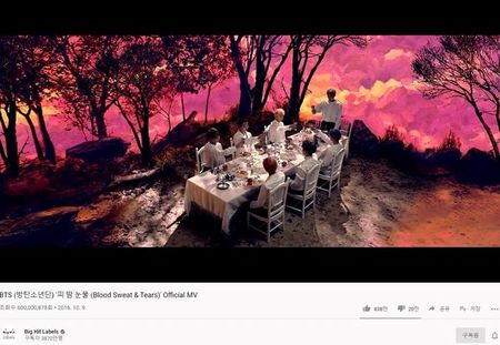 「BTS」、 「Blood Sweat ＆ Tears」MV6億回再生突破…通算7作目