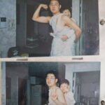 「BTS」RM、幼少期のナムジュン写真公開…父親の背中でおんぶされて満面の笑み