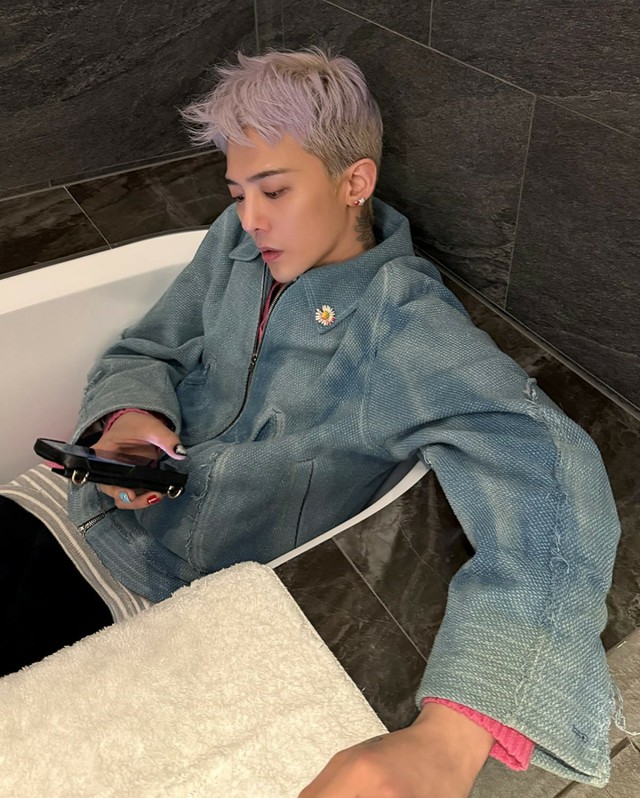 G-DRAGON（BIGBANG）、シャープになったフェイスライン…浴槽の中で撮っ