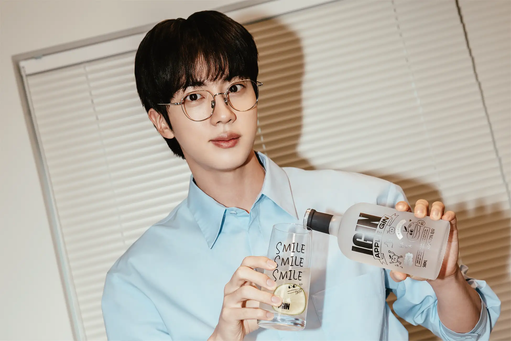 BTS ジン　IGIN スプリングエディション　ピンク　500ml レア‼️韓国限定】BTSジン IGIN アップルジン 桜ピンク