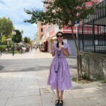 女優ソン・イェジン、薄紫色のワンピースを着たベネチアの女神様