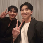 「BTS」RM＆V、仲のいいツーショット…シックであたたかいピース！