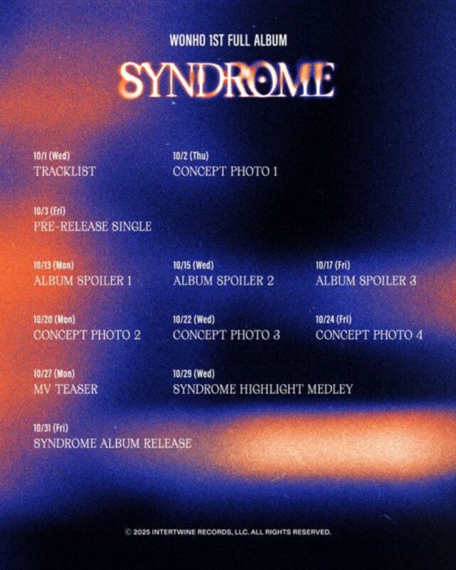 ウォノ（WONHO）、初のフルアルバム「SYNDROME」のカムバック