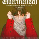 G-DRAGON(BIGBANG)、12月に高尺ドームでワールドツアー「Übermensch」アンコール公演開催 G-DRAGON(BIGBANG)、12月に高尺ドームでワールドツアー「Übermensch」アンコール公演開催