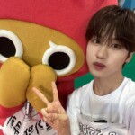 「n.SSign」ヒウォン、マスコットと一緒にキュートなピース！…「コスモが一番苦労したアイドル陸上」