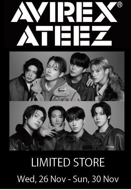 ATEEZ」AVIREX × ATEEZ POP-UP STORE 11月26日（水）～30日（日）東京
