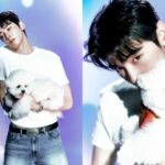 「ASTRO」チャウヌ、ペットと甘いケミ…ホワイトのTシャツとジーンズだけでもさわやか