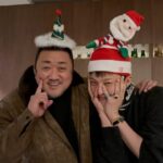 俳優マ・ドンソク、サンタ帽子をかぶってG-DRAGONとツーショット…体格に反比例するキュートさ