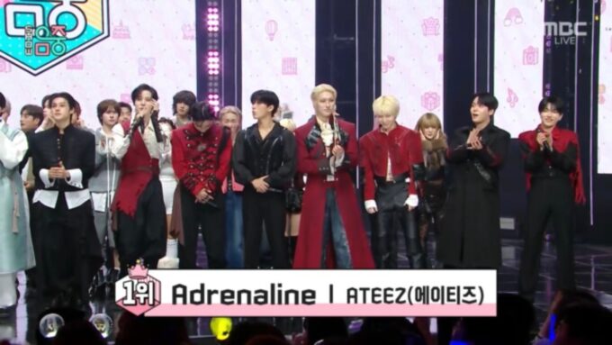 ATEEZ」、『Adrenaline』でデビュー以来初の「ショー！音楽中心」1位