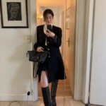 スジ（元Miss A）、ロングブーツもゆるく見せるスリムフィット…超ミニルックで比率の天才を証明