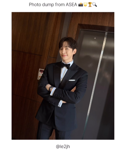 「2PM」ジュノ、大活躍の「ASEA 2026」ビハインド…タキシードスタイルがステキ（動画あり）