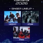 「&TEAM」・「ATEEZ」・「LNGSHOT」、「AAA 2026」出演決定…MCはチャン・ウォニョン、チ・チャンウク、ソン・ハンビン（ZEROBASEONE）