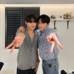ジュンス、チョ・ジョンソクと肩を組んでギャルピース（動画あり）