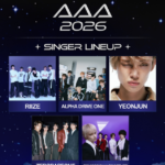 「RIIZE」・「ALPHA DRIVE ONE」・ヨンジュン（TXT）・「ZEROBASEONE」・「TOMORROW X TOGETHER」、「AAA 2026」に出演