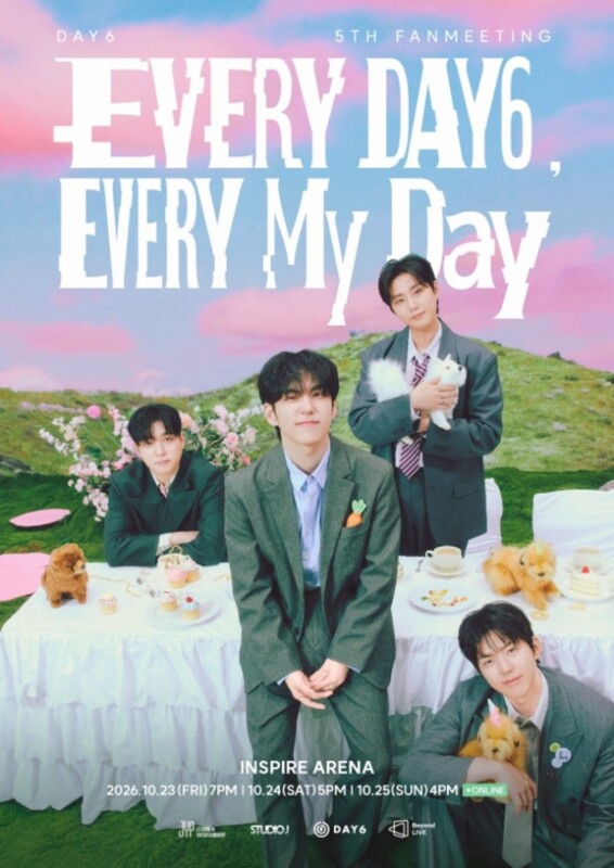 DAY6」、10月23～25日にファンミーティングを開催…“MY DAY”と過ごす